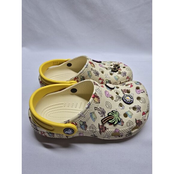 KIDS CROCS Spring Break Printed CLASSIC CLOG Size JR 2 - Picture 3 of 10